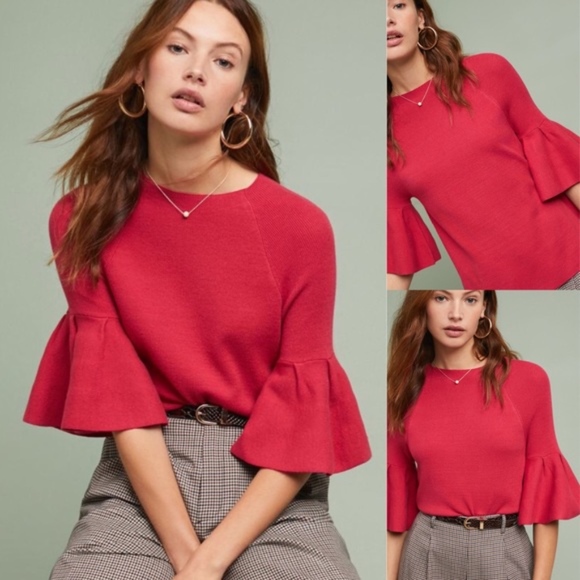 Anthropologie Sweaters - Anthropologie Moth Anais Bell-Sleeved Pullover NWT